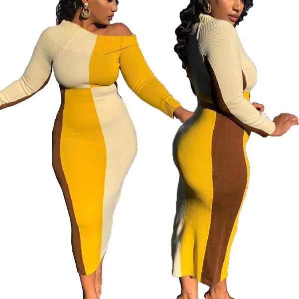 casual dresses 57b9297 autumn winter women fashion color matching slim dress vestidos plus size, Black;gray
casual dresses 57b9297 autumn winter women fashion color matching slim dress vestidos plus size, Black;gray