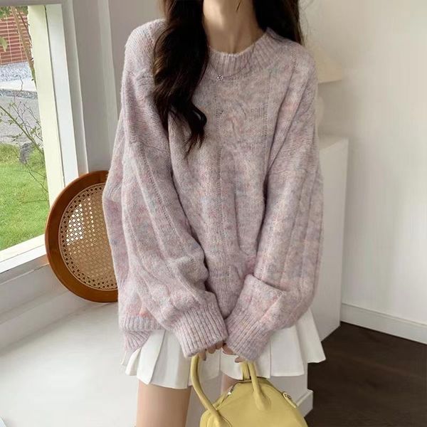 women's sweaters korean elegant thick lazy wind women autumn winter high street oversized knitted pullover girls chic ulzzang jumpers, White;black
women's sweaters korean elegant thick lazy wind women autumn winter high street oversized knitted pullover girls chic ulzzang jumpers, White;black