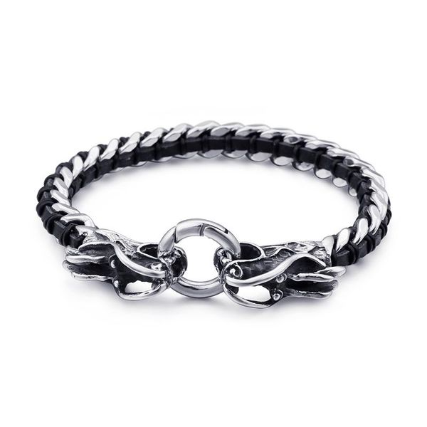 charm bracelets haolynjoy 8mm dragon bracelet vintage leather stainless steel men's, Golden;silver
charm bracelets haolynjoy 8mm dragon bracelet vintage leather stainless steel men's, Golden;silver