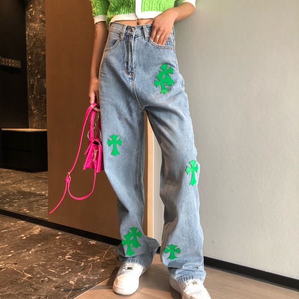 crosin ins style cross leather net red autumn new high waist floor dragging denim straight pants, White;black
crosin ins style cross leather net red autumn new high waist floor dragging denim straight pants, White;black