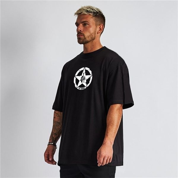mens loose oversized fit short sleeve t-shirt with dropped shoulder fitness wear t shirt summer gym bodybuilding tees 210409, White;black
mens loose oversized fit short sleeve t-shirt with dropped shoulder fitness wear t shirt summer gym bodybuilding tees 210409, White;black