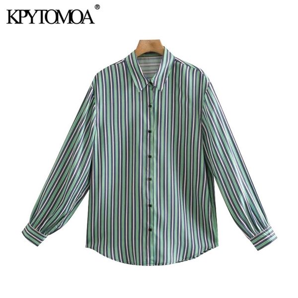 women fashion color striped loose blouses long sleeve button-up female shirts blusas chic 210420, White
women fashion color striped loose blouses long sleeve button-up female shirts blusas chic 210420, White