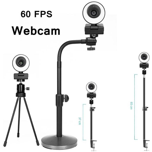 full hd 1080p webcam 60fps autofocus web camera with microphone ring light mac pc computer cover usb cam tripod stand webcams
full hd 1080p webcam 60fps autofocus web camera with microphone ring light mac pc computer cover usb cam tripod stand webcams