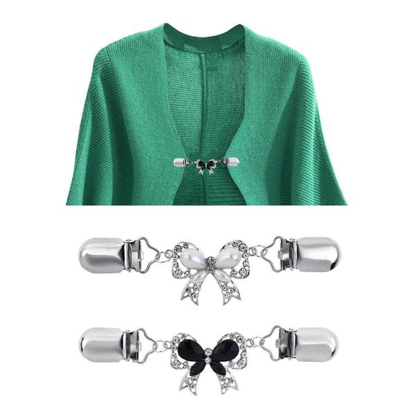tie clips chic women rhinestone inlaid bowknot cardigan collar clip dress shawl clasp pin accesories cufflin, Silver
tie clips chic women rhinestone inlaid bowknot cardigan collar clip dress shawl clasp pin accesories cufflin, Silver
