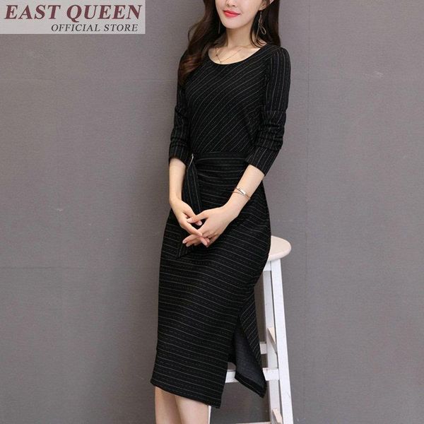 casual dresses women spring dress 2021 bodycon lace long sleeve striped female with high waist mid-calf office ladies clothing dd631 l, Black;gray 
casual dresses women spring dress 2021 bodycon lace long sleeve striped female with high waist mid-calf office ladies clothing dd631 l, Black;gray