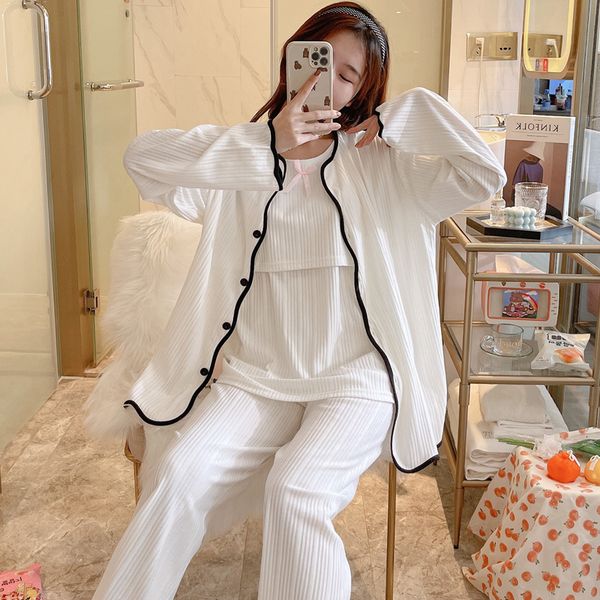 sleepwear spring white cotton maternity nursing sleepwear set loose feeding pajamas suits clothes for pregnant women pregnancy home lounge, Black;red
sleepwear spring white cotton maternity nursing sleepwear set loose feeding pajamas suits clothes for pregnant women pregnancy home lounge, Black;red