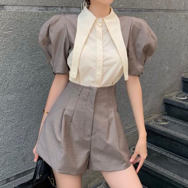 vintage design sense sets short-sleeved shirt + high-waisted thin wide-leg pants two piece suits for women ensembles femme women's trac, Gray
vintage design sense sets short-sleeved shirt + high-waisted thin wide-leg pants two piece suits for women ensembles femme women's trac, Gray