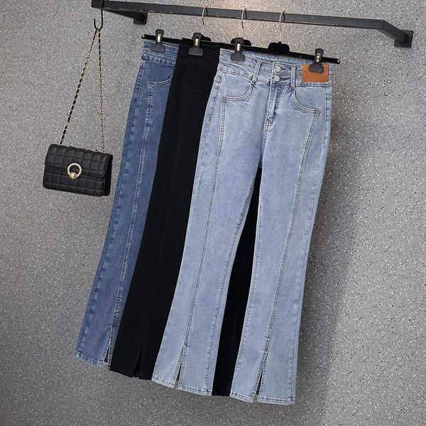 women's jeans 4xl plus size fashion streetwear patchwork flare pants super stretchy high waisted woman, Blue
women's jeans 4xl plus size fashion streetwear patchwork flare pants super stretchy high waisted woman, Blue