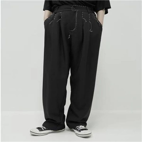 men's pants loose casual korean summer thin large double seam dark fashion multifunctional simple trousers, Black
men's pants loose casual korean summer thin large double seam dark fashion multifunctional simple trousers, Black