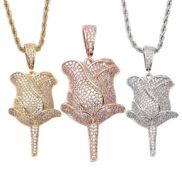 pendant necklaces fan luxury rose flower iced out cubic zircon & pendants hip hop bling cz charm chains jewelry necklace for women, Silver
pendant necklaces fan luxury rose flower iced out cubic zircon & pendants hip hop bling cz charm chains jewelry necklace for women, Silver