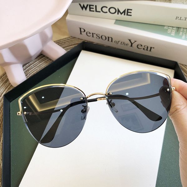 sunglasses women's oval cat eye lady metal rimless shades luxury female driving glasses zonnebril damesa517, White;black
sunglasses women's oval cat eye lady metal rimless shades luxury female driving glasses zonnebril damesa517, White;black