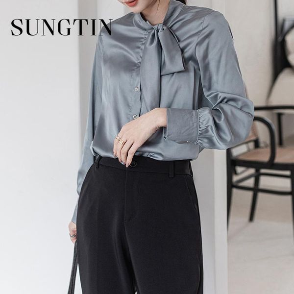 women's blouses & shirts sungtin bow blouse shirt women office lady elegant fashion korea female casual pink loose oversized 2021, White
women's blouses & shirts sungtin bow blouse shirt women office lady elegant fashion korea female casual pink loose oversized 2021, White
