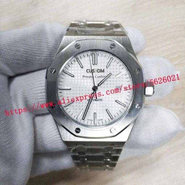 wristwatches 41mm miyota 8215 sapphire glass sport mens' watches luminous wateproof date automatic mechanical watch men 06, Slivery;brown
wristwatches 41mm miyota 8215 sapphire glass sport mens' watches luminous wateproof date automatic mechanical watch men 06, Slivery;brown