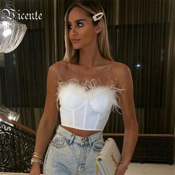 strapless sleeveless feather embellished celebrity party bandage 210520, White
strapless sleeveless feather embellished celebrity party bandage 210520, White