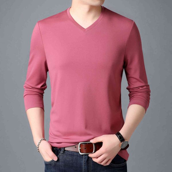 2021 autumn t-shirt men's long sleeved cotton leisure middle-aged and young people's solid color versatile bottoming shirt, Black
2021 autumn t-shirt men's long sleeved cotton leisure middle-aged and young people's solid color versatile bottoming shirt, Black