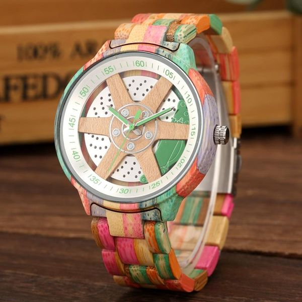 wristwatches exquisite roulette men's colored bamboo wood watch quartz movement round dial green pointer wooden strap practical folding, Slivery;brown
wristwatches exquisite roulette men's colored bamboo wood watch quartz movement round dial green pointer wooden strap practical folding, Slivery;brown