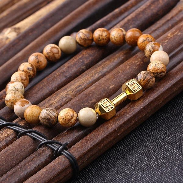 natural volcanic 8mm stone dumbbell bracelet beads elastic bracelets for women men fitness barbell jewelry pulseras male beaded, strands, Black
natural volcanic 8mm stone dumbbell bracelet beads elastic bracelets for women men fitness barbell jewelry pulseras male beaded, strands, Black