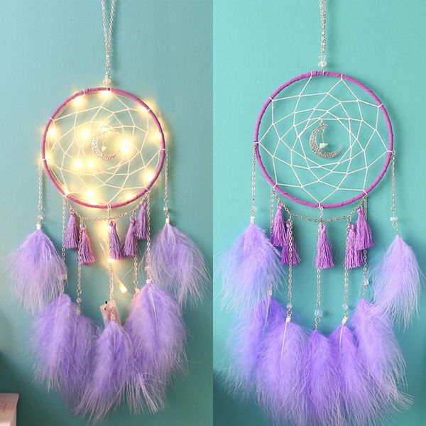 decorative objects & figurines dreamcatcher moon tassel handmade pendant creative hollow wind chimes with led light wall hanging ornament cr
decorative objects & figurines dreamcatcher moon tassel handmade pendant creative hollow wind chimes with led light wall hanging ornament cr