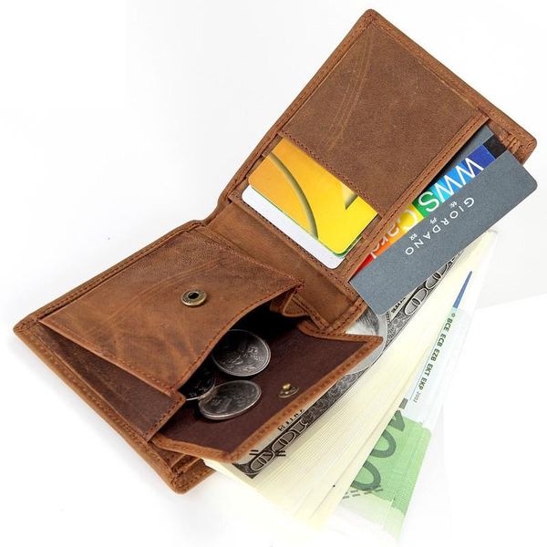 wallets arrival genuine leather mens crazy horse men wallet coin pocket and card holder purses for male, Red;black
wallets arrival genuine leather mens crazy horse men wallet coin pocket and card holder purses for male, Red;black