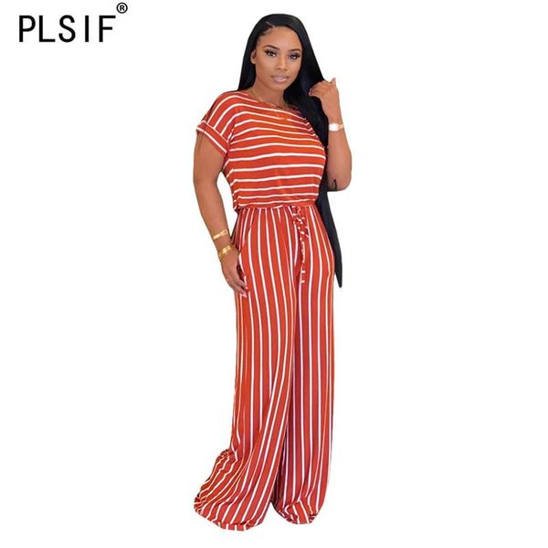 women's jumpsuits & rompers fashion striped short sleeve lady high waist loose wide leg pants brief, Black;white
women's jumpsuits & rompers fashion striped short sleeve lady high waist loose wide leg pants brief, Black;white