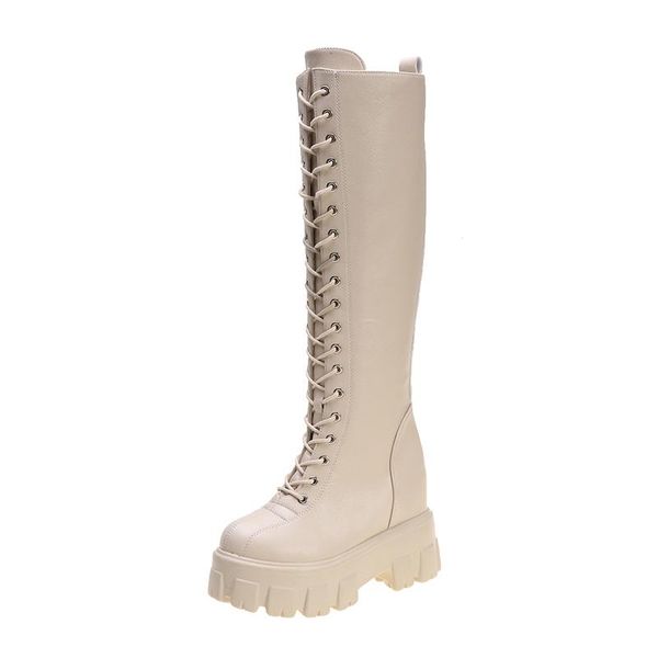boots krasovki fashion women cross strap pu leather autumn winter knee high ladies thick sole platform botas mujer, Black
boots krasovki fashion women cross strap pu leather autumn winter knee high ladies thick sole platform botas mujer, Black