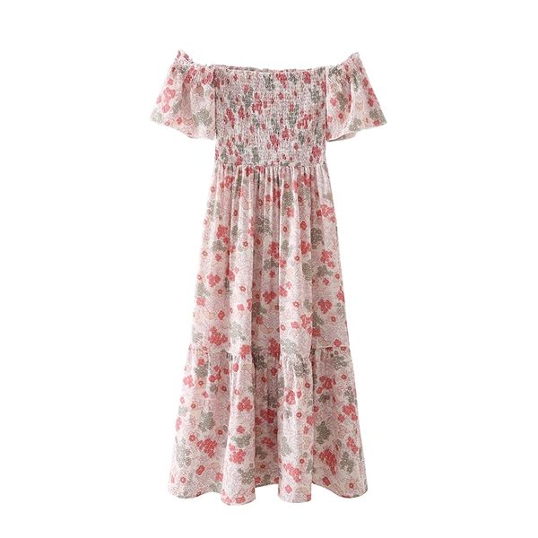 women floral midi dress summer fashion slash neck shirred bust sundress feminino vestido 210602, Black;gray
women floral midi dress summer fashion slash neck shirred bust sundress feminino vestido 210602, Black;gray