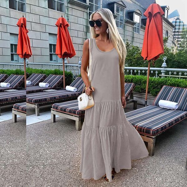 casual dresses women's ts793 solid color round neck sleeveless patchwork dress, Black;gray
casual dresses women's ts793 solid color round neck sleeveless patchwork dress, Black;gray