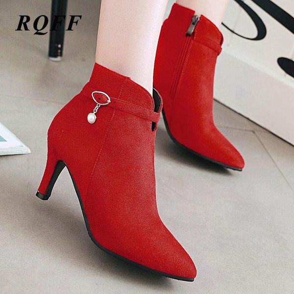 boots 2021 women ankle autumn winter fashion shoes woman big size 12 solid flock party pointed toe thin high heels boot, Black
boots 2021 women ankle autumn winter fashion shoes woman big size 12 solid flock party pointed toe thin high heels boot, Black