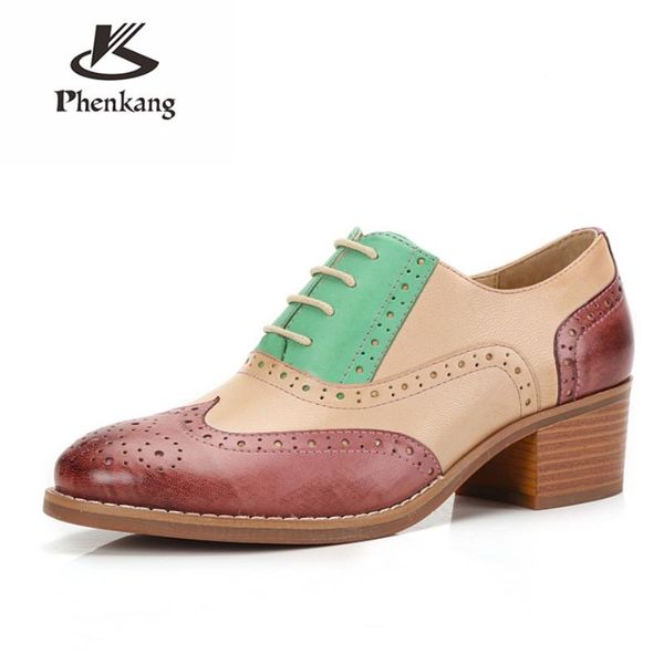 dress shoes women genuine leather woman laces thick heel pumps yinzo oxford handmade brogues spring lady summer 2021, Black
dress shoes women genuine leather woman laces thick heel pumps yinzo oxford handmade brogues spring lady summer 2021, Black