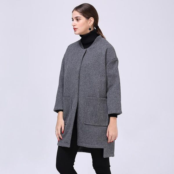 women's wool & blends 2021 european and american large clothing temperament long woolen coat autumn winter jr7, Black
women's wool & blends 2021 european and american large clothing temperament long woolen coat autumn winter jr7, Black