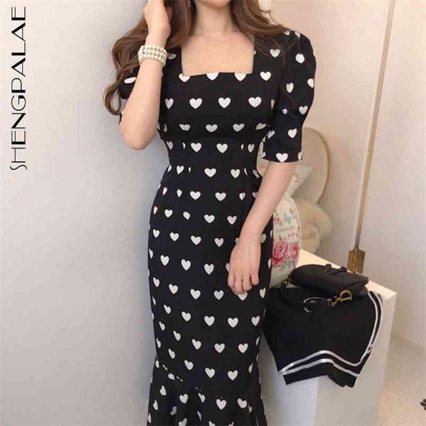 shengpllae harajuku style love pettern dress women's summer square collor slim short sleeve fishtail mid-calf dresses 210427, White
shengpllae harajuku style love pettern dress women's summer square collor slim short sleeve fishtail mid-calf dresses 210427, White
