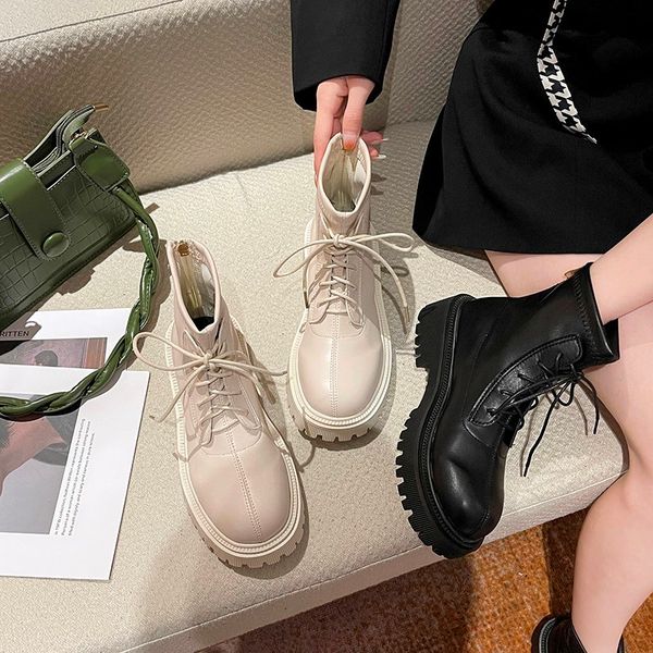 boots women's low boots for motorcycles, british style, platform jump shoes, fashionable, winter gruj, Black
boots women's low boots for motorcycles, british style, platform jump shoes, fashionable, winter gruj, Black