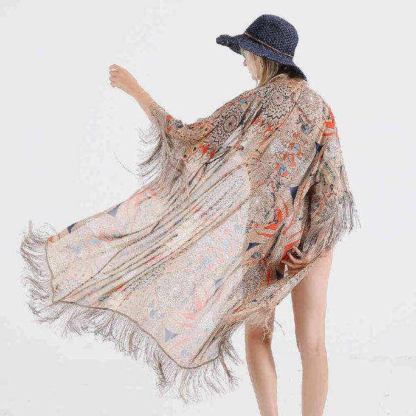 bohemian printed fringed three quarter sleeve plus size long kimono cardigan beach wear clothers women and blouses a383 210416, White;black
bohemian printed fringed three quarter sleeve plus size long kimono cardigan beach wear clothers women and blouses a383 210416, White;black
