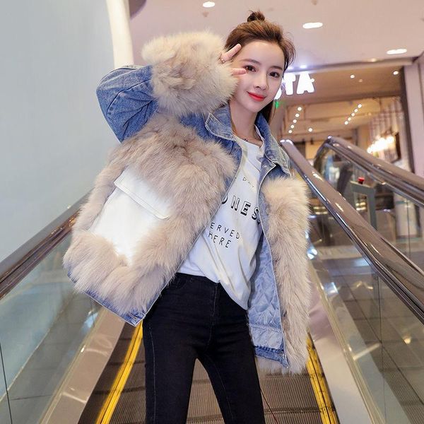 women's fur & faux women 2021 winter fashion jackets female casual loose denim coats ladies elegant big pockets d436, Black
women's fur & faux women 2021 winter fashion jackets female casual loose denim coats ladies elegant big pockets d436, Black
