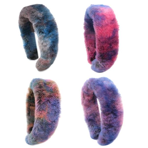 hair accessories women vintage winter fluffy plush headband colorful tie-dye wide hoop crown
hair accessories women vintage winter fluffy plush headband colorful tie-dye wide hoop crown