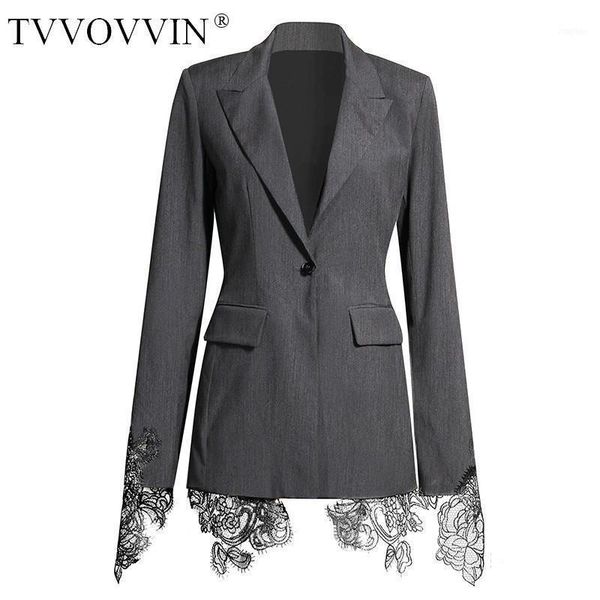 black gray lace women split joint blazer lapel long sleeve slim high waist notched single button 2021 jsfn1, White;black
black gray lace women split joint blazer lapel long sleeve slim high waist notched single button 2021 jsfn1, White;black