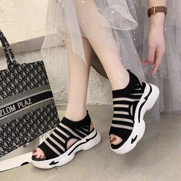 dress shoes women sports sandals 2021 summer fashion fish mouth slope heel outside wear comfort beach casual all-match, Black
dress shoes women sports sandals 2021 summer fashion fish mouth slope heel outside wear comfort beach casual all-match, Black