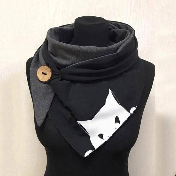 scarves winter women cute cat print scarf hijabs 2022 lady fashion retro female multi-purpose shawl button wraps foulard femme, Blue;gray
scarves winter women cute cat print scarf hijabs 2022 lady fashion retro female multi-purpose shawl button wraps foulard femme, Blue;gray