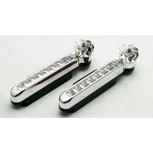 interior&external lights 2 pcs wind power 8 led car daytime running light fog lamp drl driving day