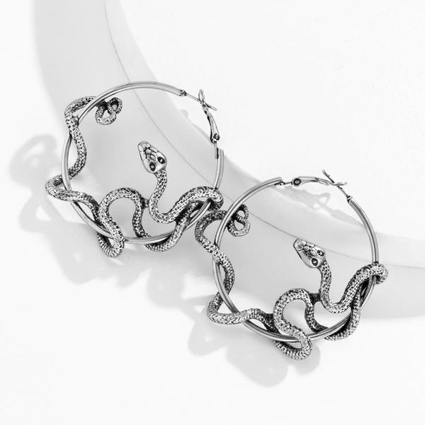 hoop & huggie gothic cool punk antique animal black snake earrings crazy twining statement party jewelry, Golden;silver
hoop & huggie gothic cool punk antique animal black snake earrings crazy twining statement party jewelry, Golden;silver