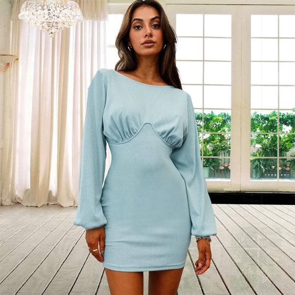 casual dresses women office lady pit knitted sheath party dress lantern sleeve o neck blue color slim elegant mini 2021 autumn, Black;gray
casual dresses women office lady pit knitted sheath party dress lantern sleeve o neck blue color slim elegant mini 2021 autumn, Black;gray