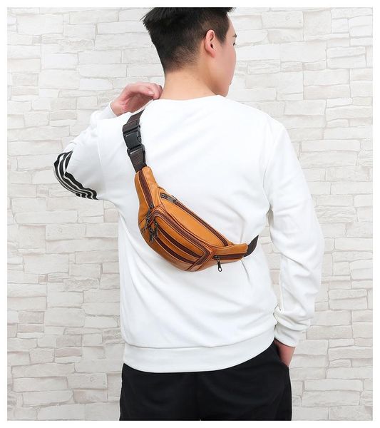 soft leather small running bag men's mobile phone multi-functional mini chest casual cowhide crossbody waist bags
soft leather small running bag men's mobile phone multi-functional mini chest casual cowhide crossbody waist bags