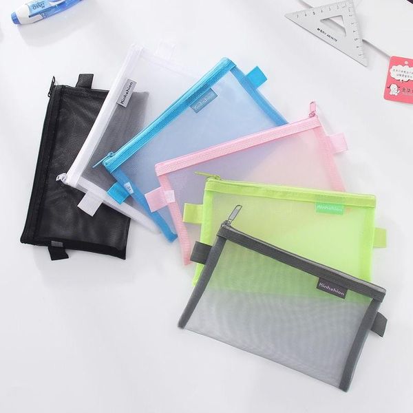 pencil bags 1pcs simple transparent mesh bag school supplies colour pen box office student cases nylon
pencil bags 1pcs simple transparent mesh bag school supplies colour pen box office student cases nylon