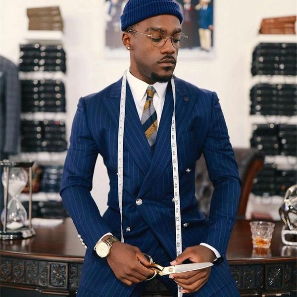 men's suits & blazers tailored double breasted navy stripe suit one button groom coat blazer 2 pieces (jacket+trousers), White;black
men's suits & blazers tailored double breasted navy stripe suit one button groom coat blazer 2 pieces (jacket+trousers), White;black