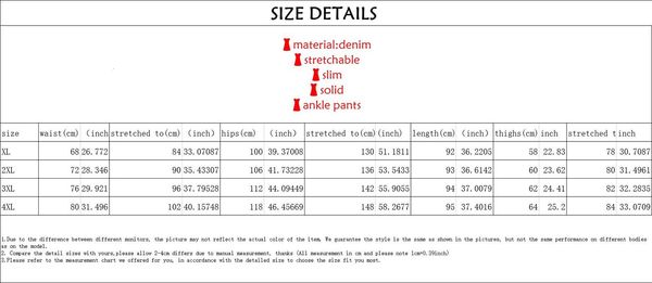 women's jeans plus size xl-4xl blue black stretchable denim pants casual straight jeans1 4zlr