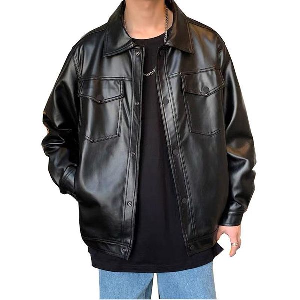 mcikkny men's spring bomber leather jackets and coats hip hop streetwear outwear for male clothing size s-2xl multi pockets fur & faux, Black
mcikkny men's spring bomber leather jackets and coats hip hop streetwear outwear for male clothing size s-2xl multi pockets fur & faux, Black