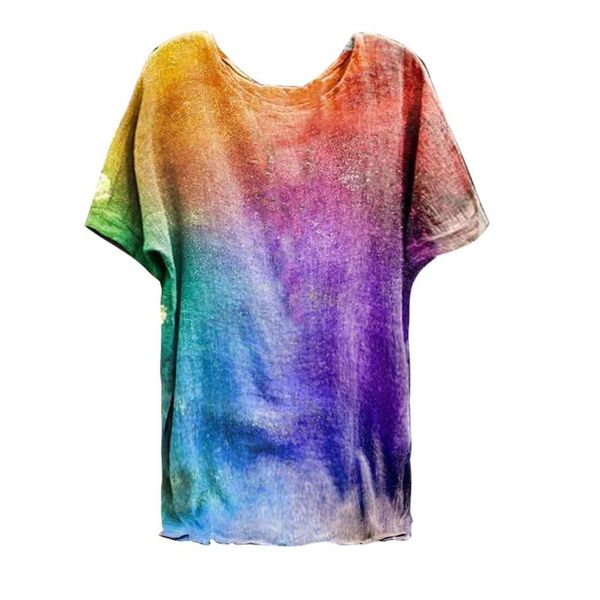 women's t-shirt tie-dye gradient oversized summer short sleeve femme y2king y2k round neck tshirts harajuku ropa mujer, White
women's t-shirt tie-dye gradient oversized summer short sleeve femme y2king y2k round neck tshirts harajuku ropa mujer, White