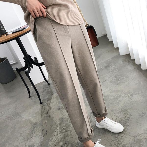 women's pants & capris autumn winter thicken women harem wool female high waist solid loose trousers office ladies elegant casual, Black;white
women's pants & capris autumn winter thicken women harem wool female high waist solid loose trousers office ladies elegant casual, Black;white