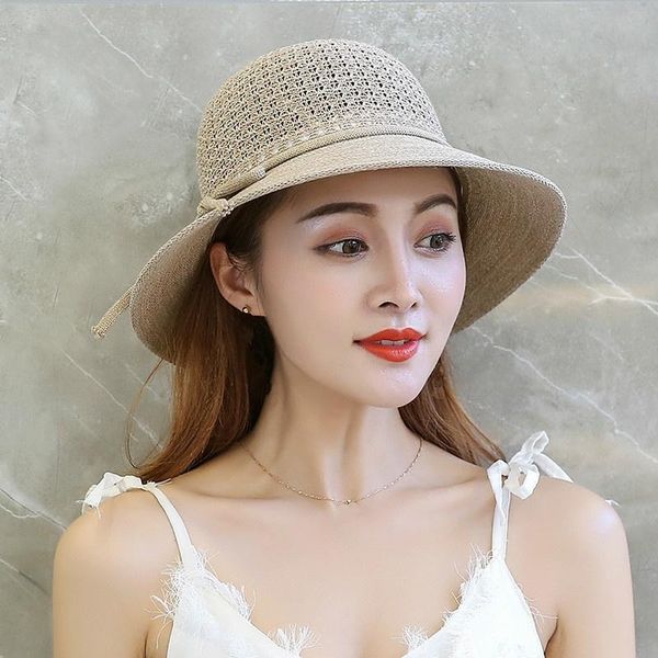 wide brim hats summer sunshade ladies travel tourism hollow woven basin hat beach windproof rope sunscreen top, Blue;gray
wide brim hats summer sunshade ladies travel tourism hollow woven basin hat beach windproof rope sunscreen top, Blue;gray