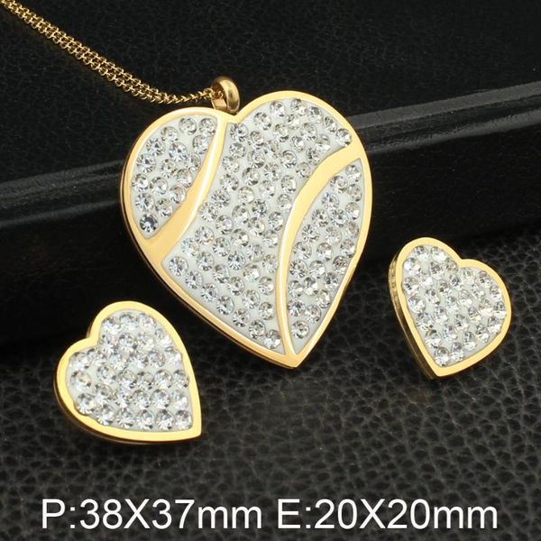 earrings & necklace gold colors heart style stainless steel jewelry stud sets supernova sales for women sedzcobc, Silver
earrings & necklace gold colors heart style stainless steel jewelry stud sets supernova sales for women sedzcobc, Silver